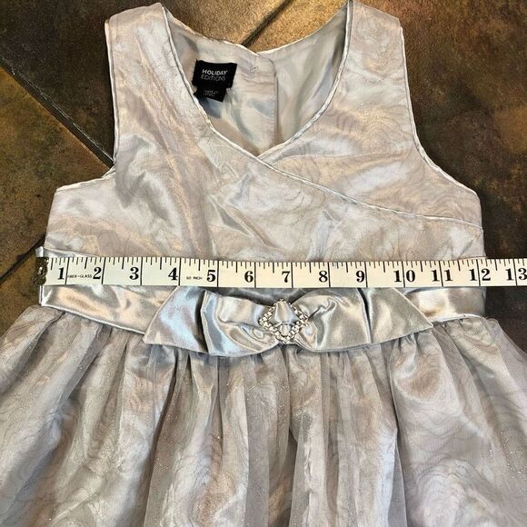 Holidays Edition Silver Sparkle Girls Dress Size Small - Picture 4 of 10